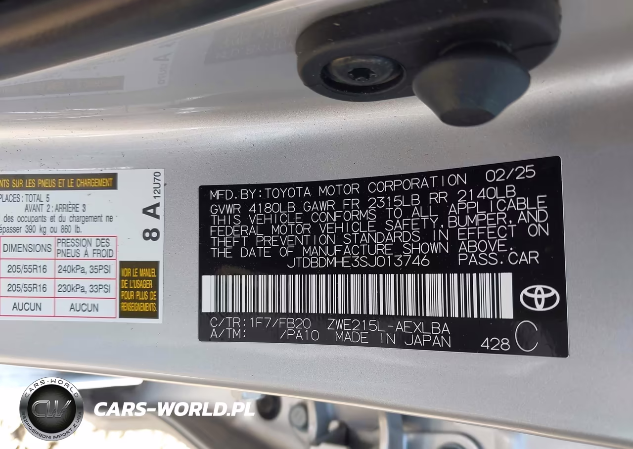 2025 Toyota Corolla Hybrid Le VIN:JTDBDMHE3SJ013746 - 9