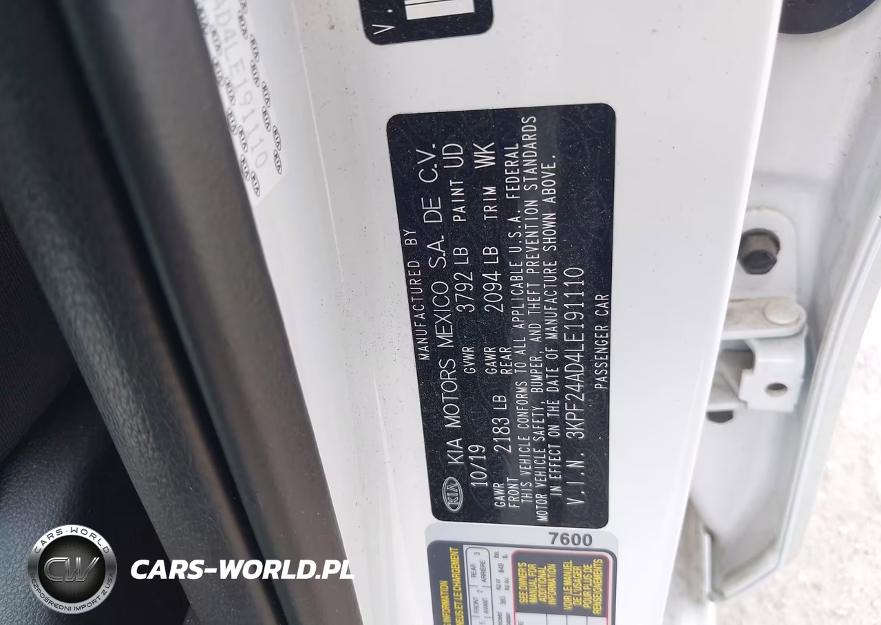 2020 Kia Forte Fe VIN:3KPF24AD4LE191110 - 9