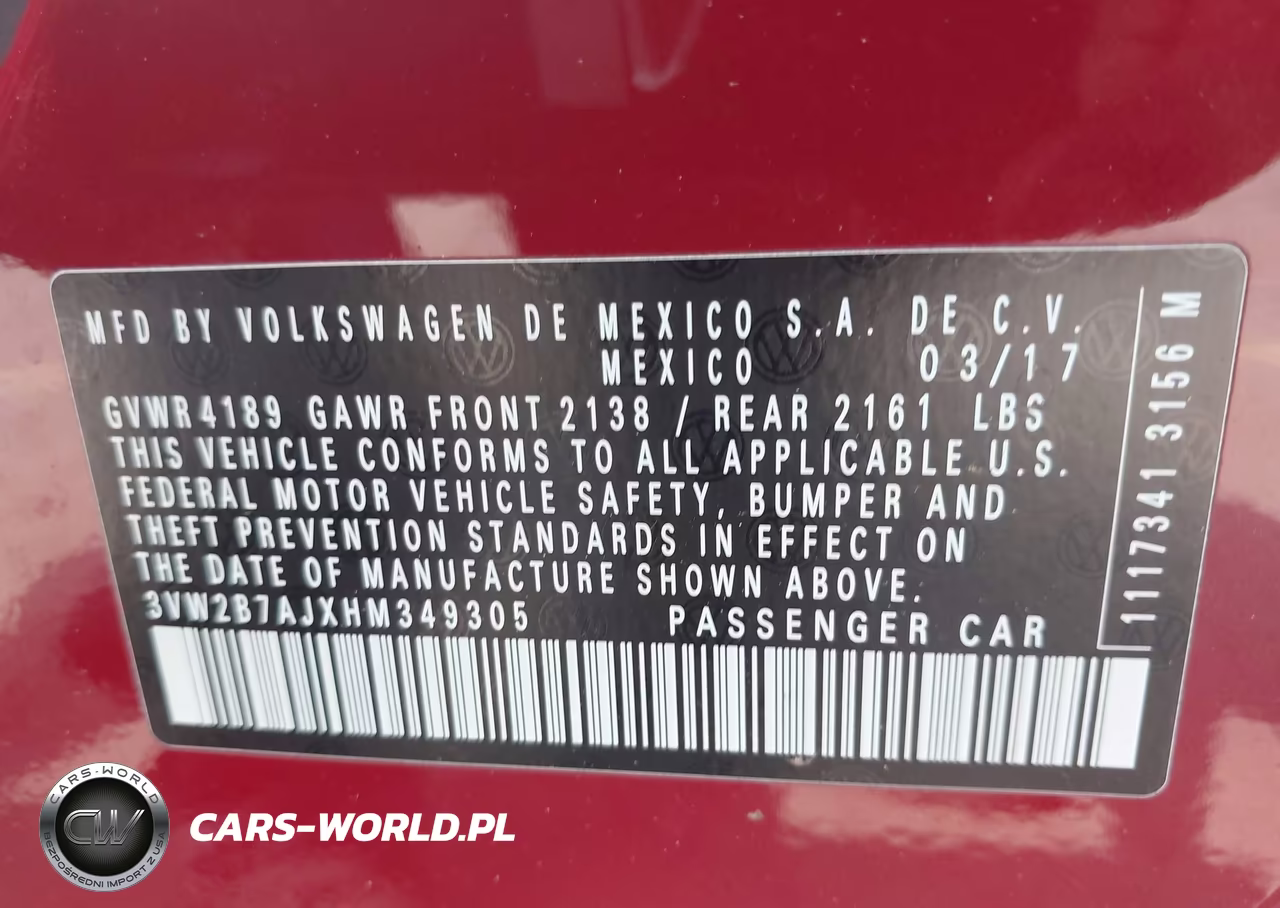 2017 Volkswagen Jetta 1.4T S VIN:3VW2B7AJXHM349305 - 9