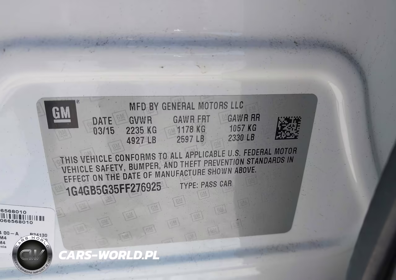 2015 Buick Lacrosse Leather VIN:1G4GB5G35FF276925 - 9