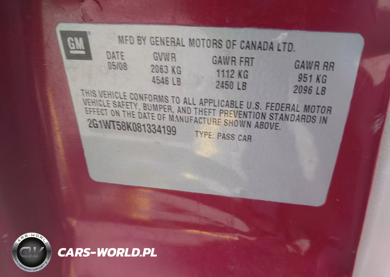2008 Chevrolet Impala Lt VIN:2G1WT58K081334199 - 9