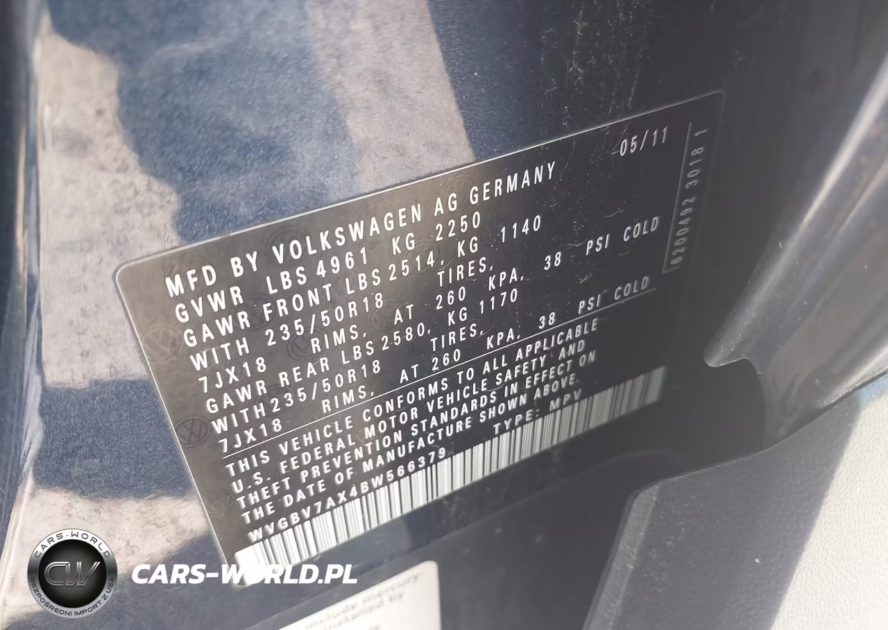 2011 Volkswagen Tiguan Se VIN:WVGBV7AX4BW566379 - 9