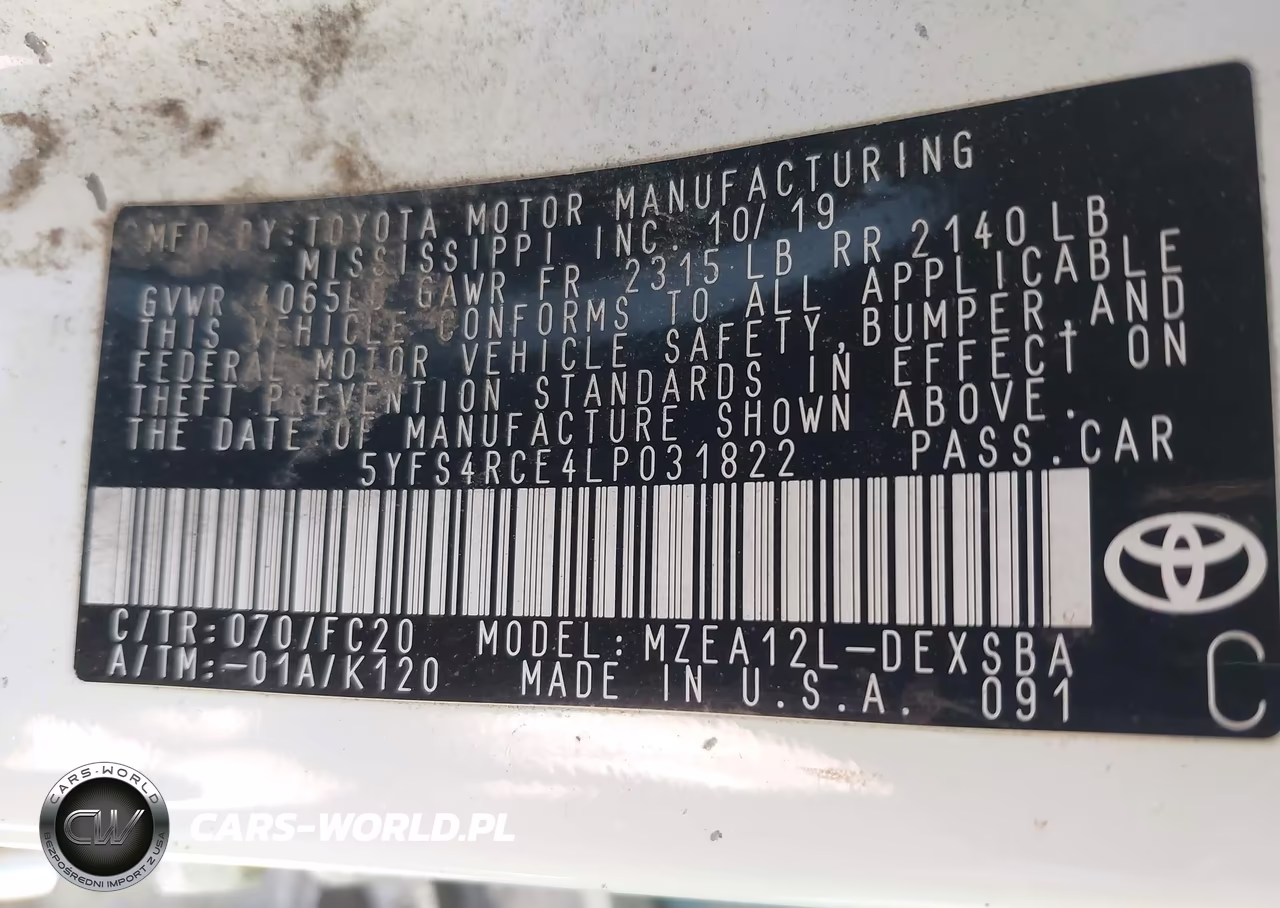 2020 Toyota Corolla Se VIN:5YFS4RCE4LP031822 - 9