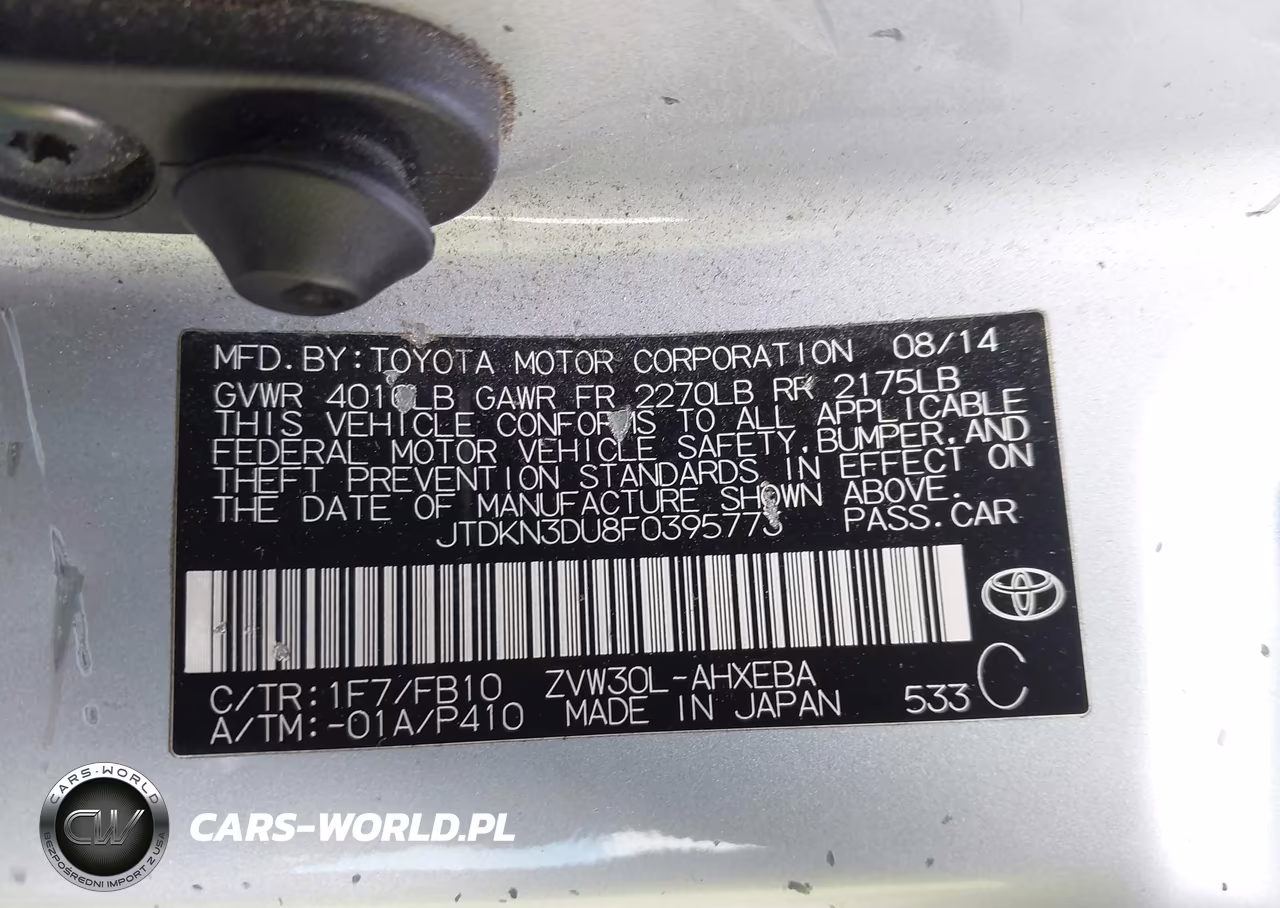 2015 Toyota Prius Three VIN:JTDKN3DU8F0395773 - 9