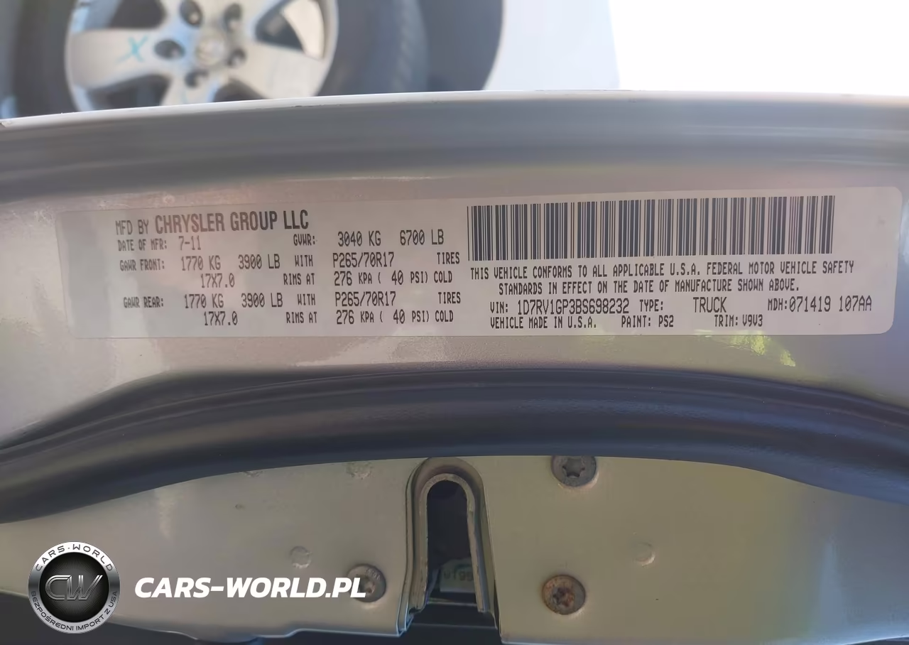 2011 Ram Ram 1500 Slt VIN:1D7RV1GP3BS698232 - 9