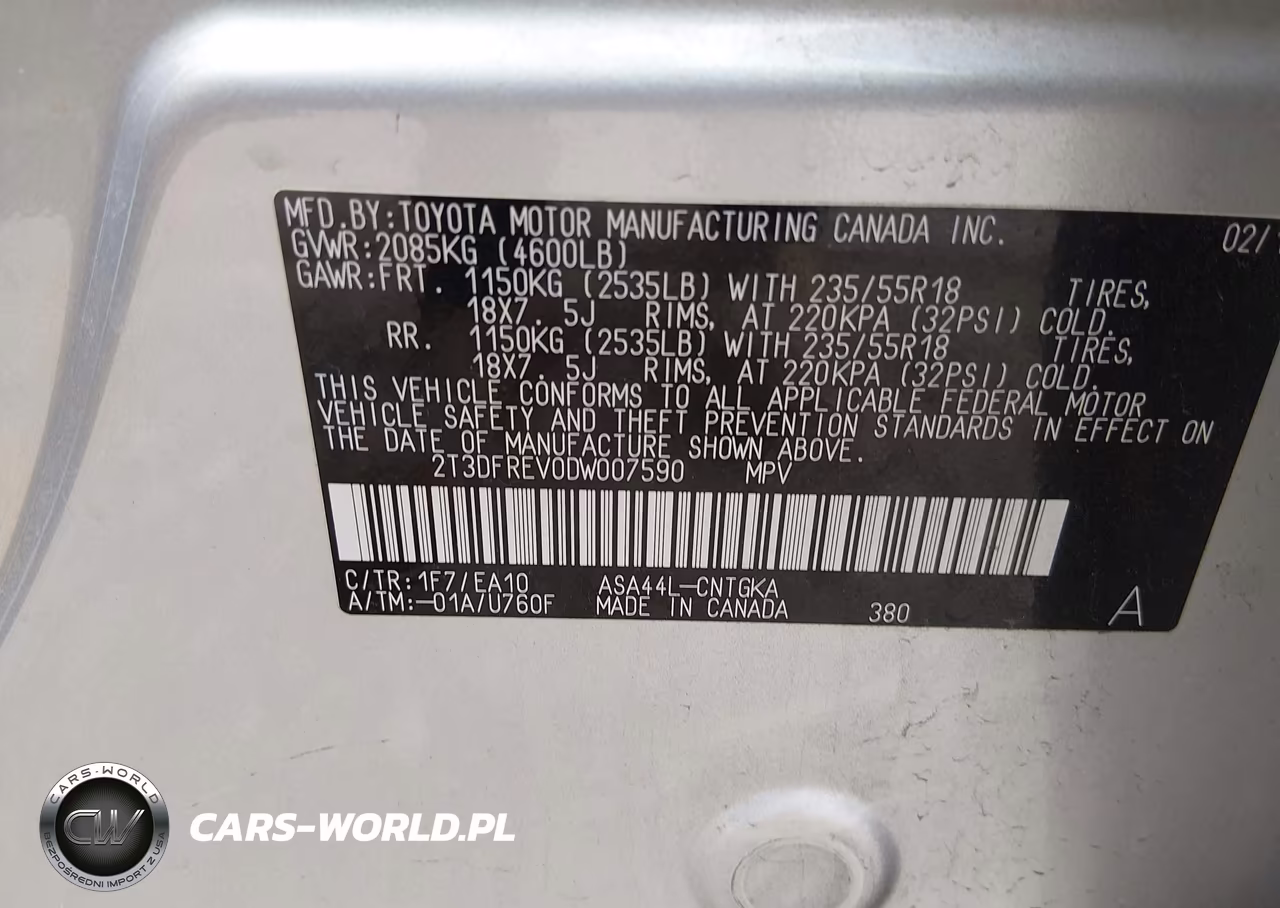2013 Toyota Rav4 Limited VIN:2T3DFREV0DW007590 - 9