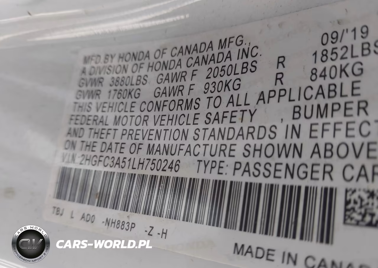 2020 Honda Civic Si Coupe VIN:2HGFC3A51LH750246 - 9