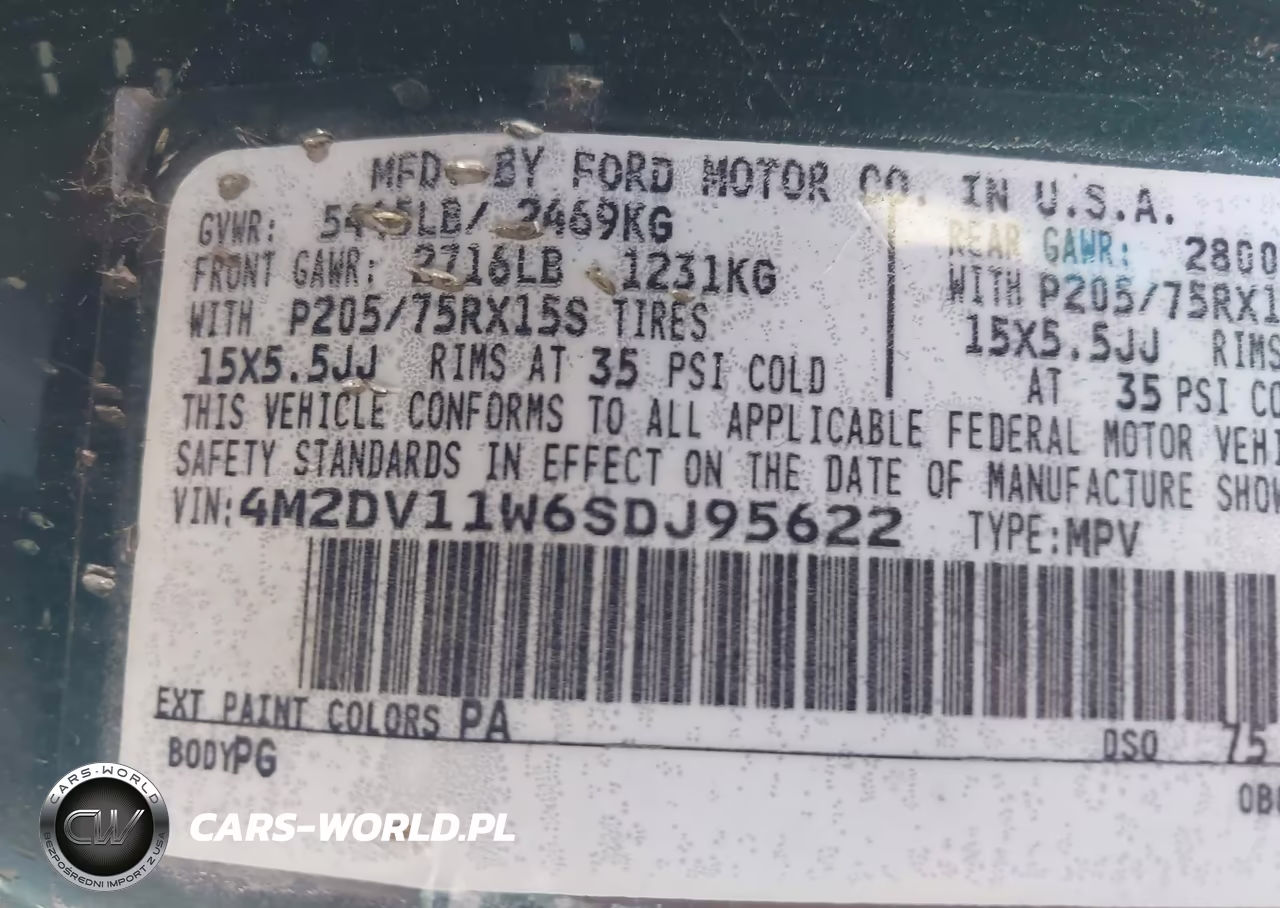 1995 Mercury Villager VIN:4M2DV11W6SDJ95622 - 9