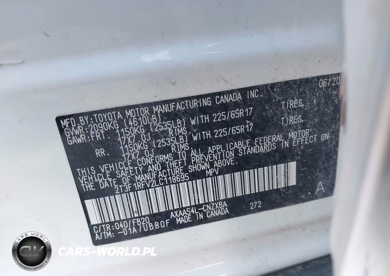 2020 Toyota Rav4 Le VIN:2T3F1RFV2LC118695 - 9