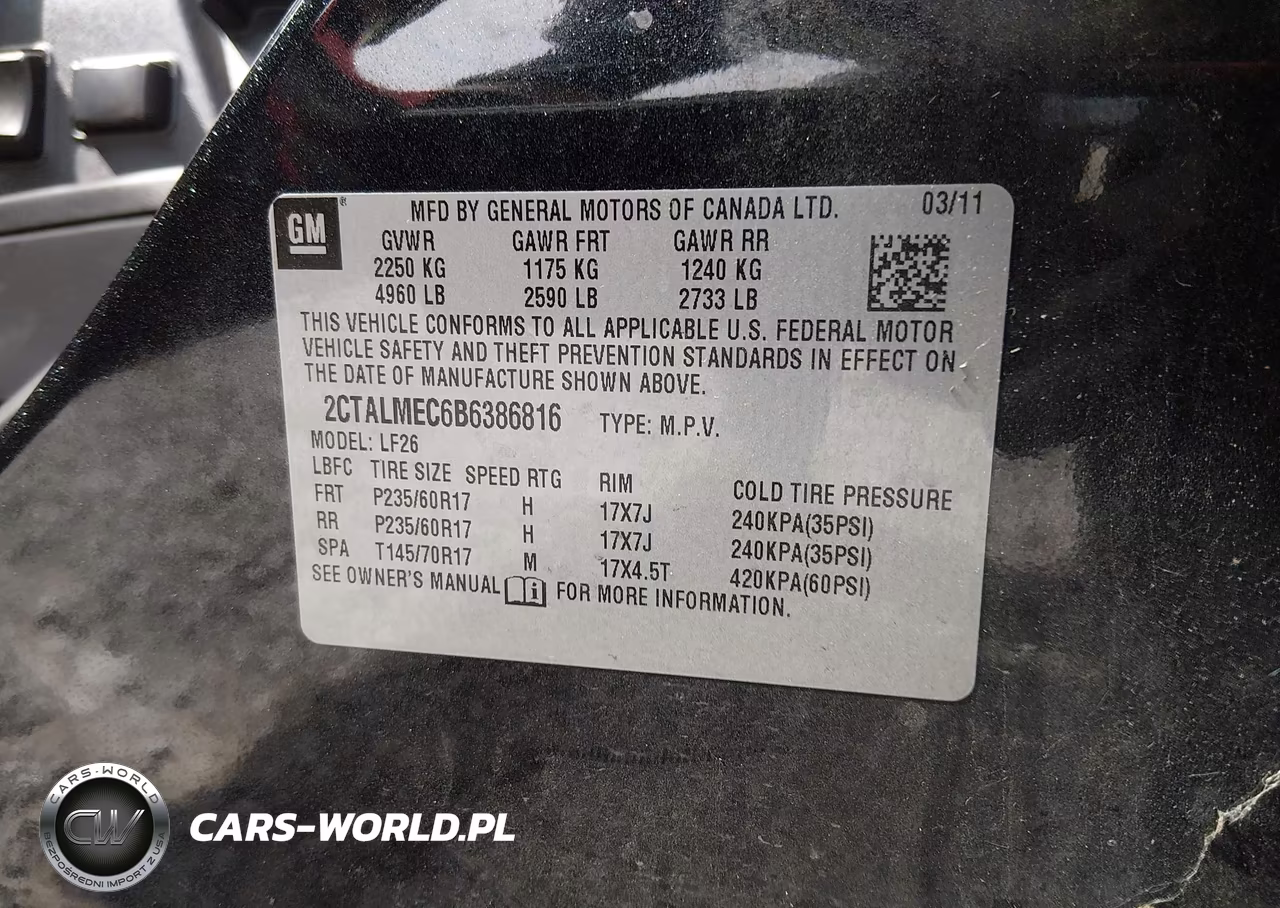 2011 GMC Terrain Sle-1 VIN:2CTALMEC6B6386816 - 9