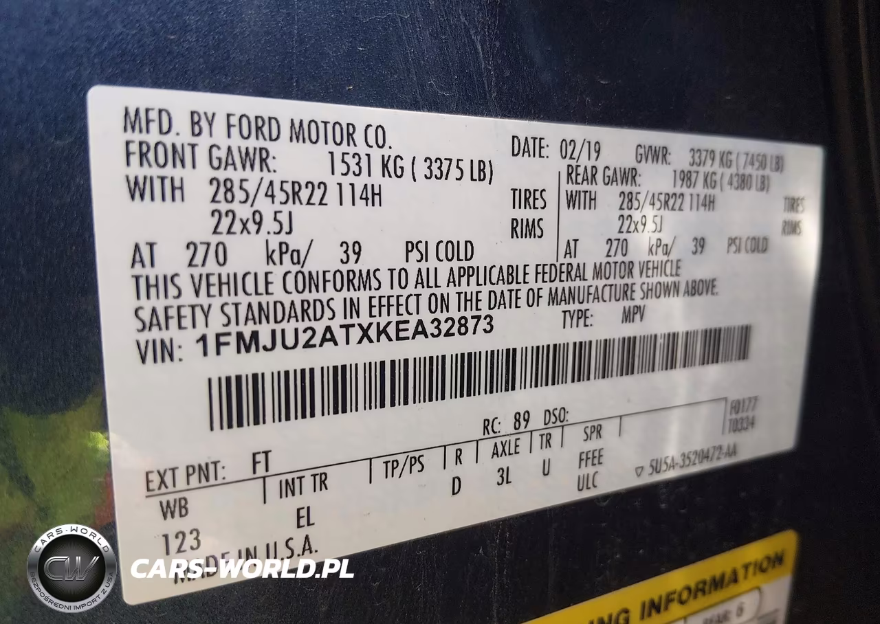 2019 Ford Expedition Limited VIN:1FMJU2ATXKEA32873 - 9