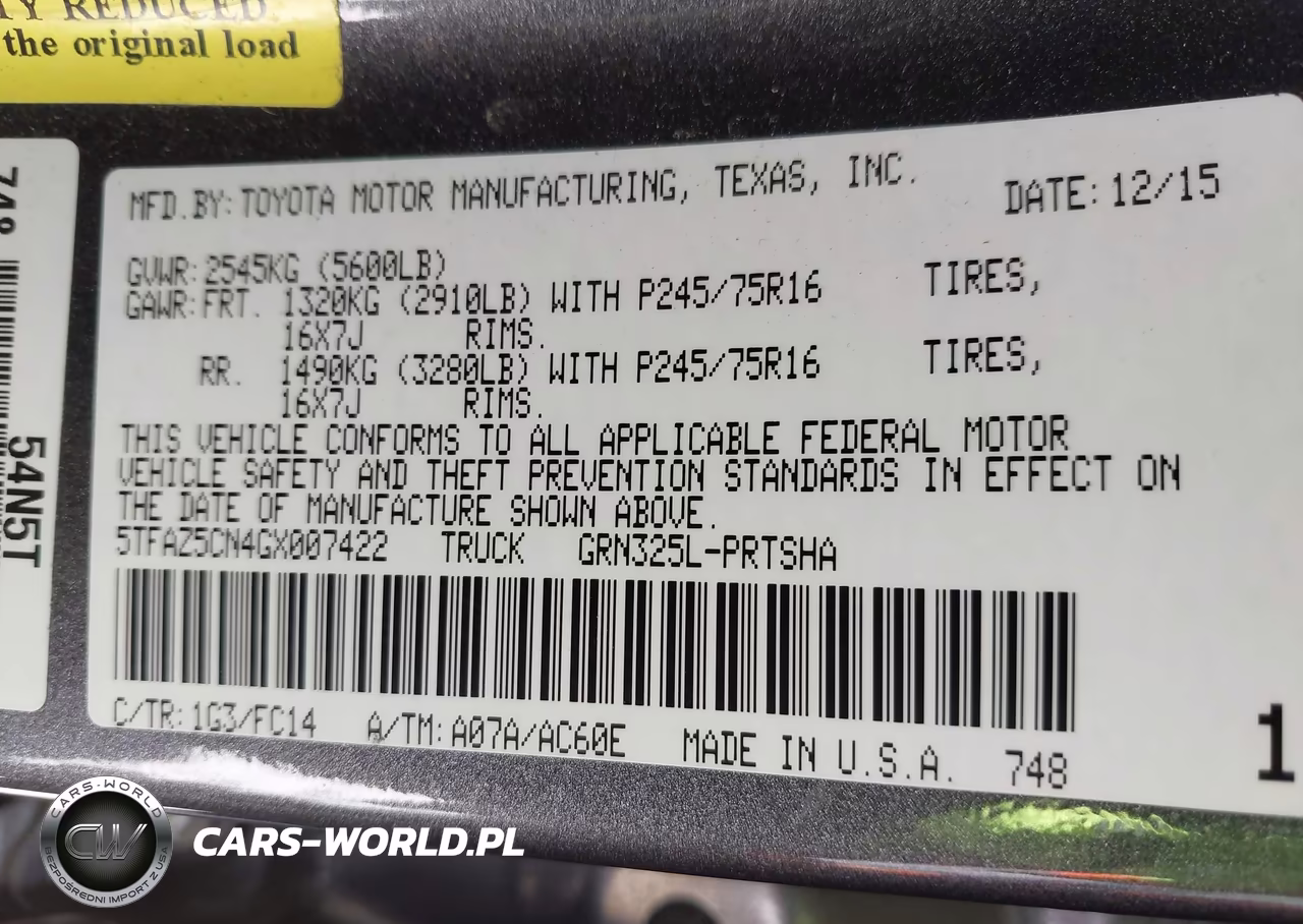 2016 Toyota Tacoma Sr5 V6 VIN:5TFAZ5CN4GX007422 - 9