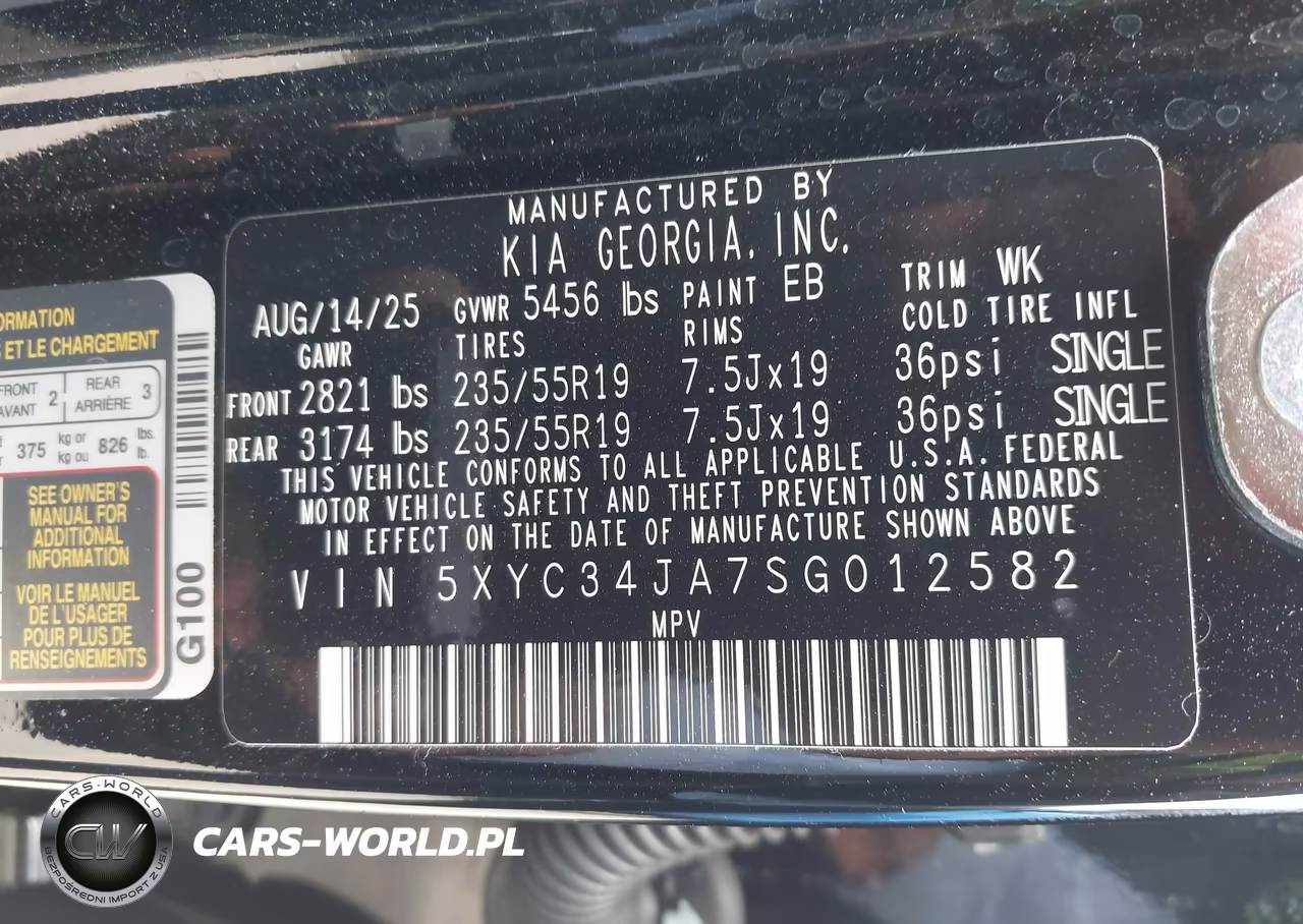 2025 Kia Ev6 Wind Rwd VIN:5XYC34JA7SG012582 - 9