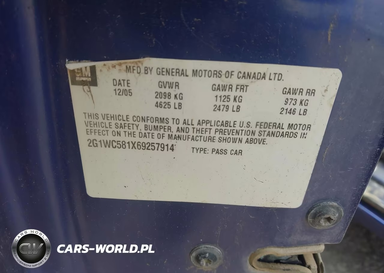 2006 Chevrolet Impala Lt VIN:2G1WC581X69257914 - 9