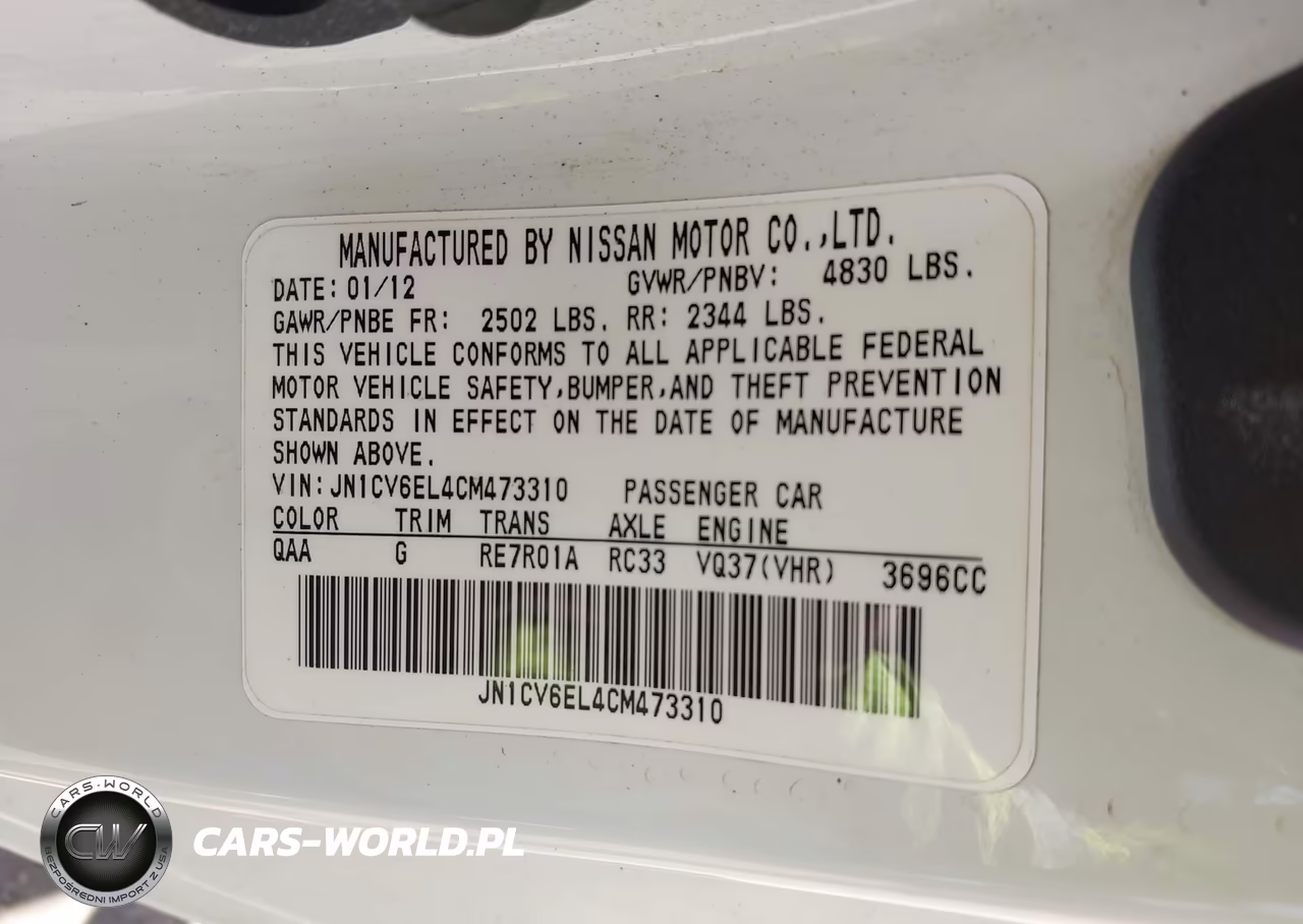 2012 Infiniti G37X VIN:JN1CV6EL4CM473310 - 9