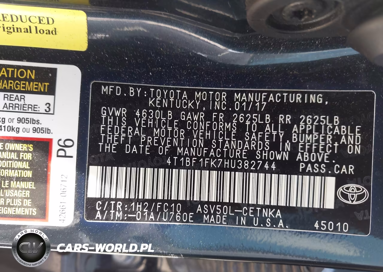 2017 Toyota Camry Le VIN:4T1BF1FK7HU382744 - 9