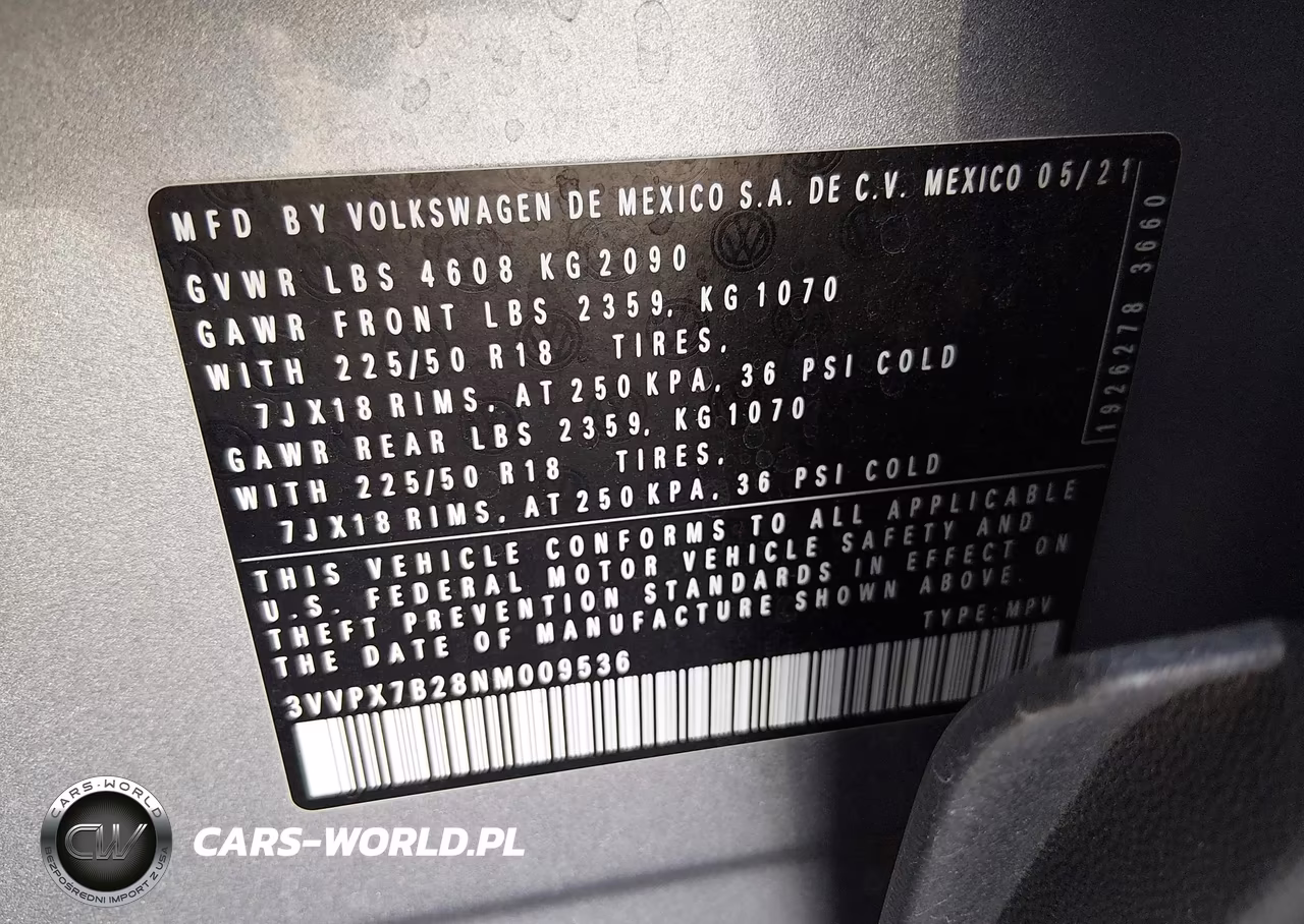 2022 Volkswagen Taos 1.5T Se VIN:3VVPX7B28NM009536 - 9