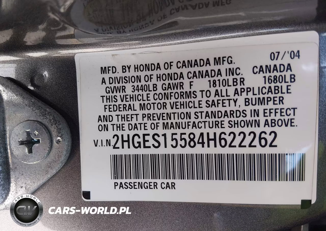 2004 Honda Civic Lx VIN:2HGES15584H622262 - 9