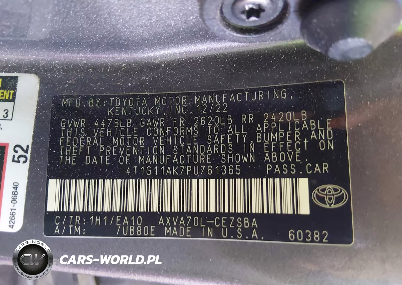 2023 Toyota Camry Se VIN:4T1G11AK7PU761365 - 9