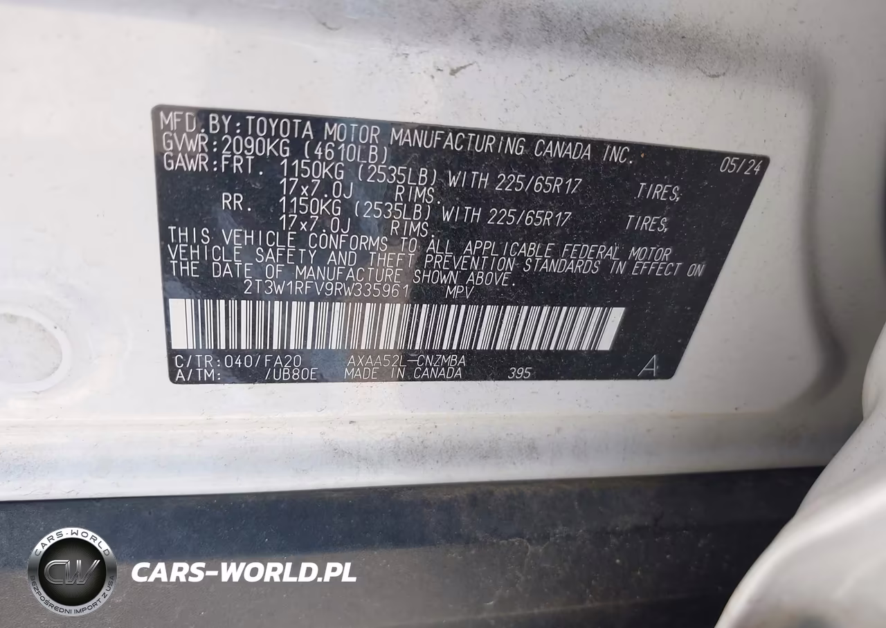 2024 Toyota Rav4 Xle VIN:2T3W1RFV9RW335961 - 9