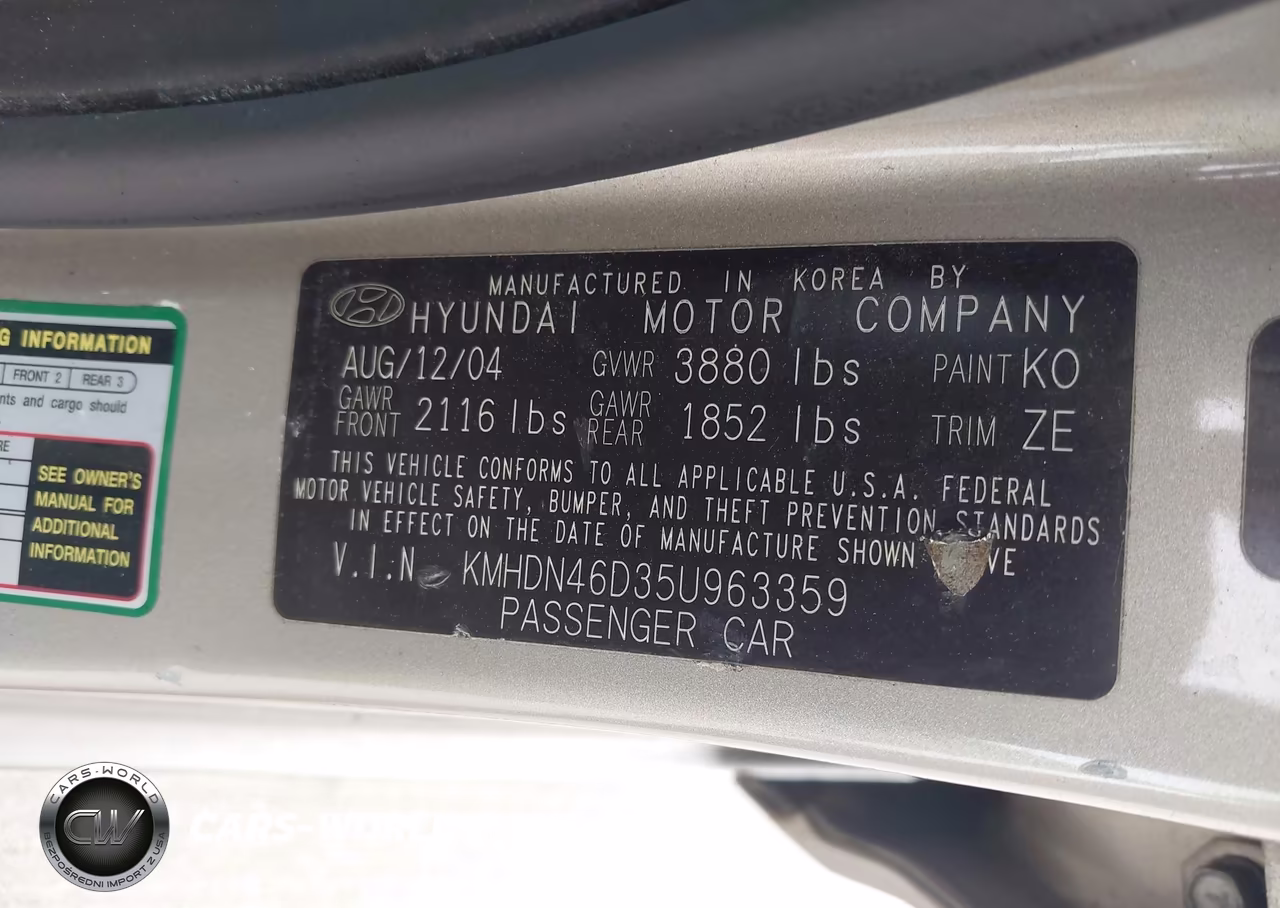 2005 Hyundai Elantra Gls-Gt VIN:KMHDN46D35U963359 - 9