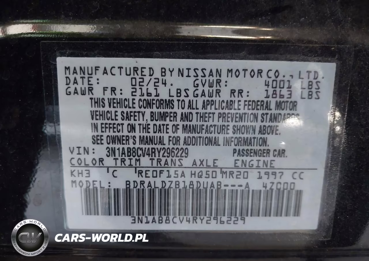 2024 Nissan Sentra Sv Xtronic Cvt VIN:3N1AB8CV4RY296229 - 9
