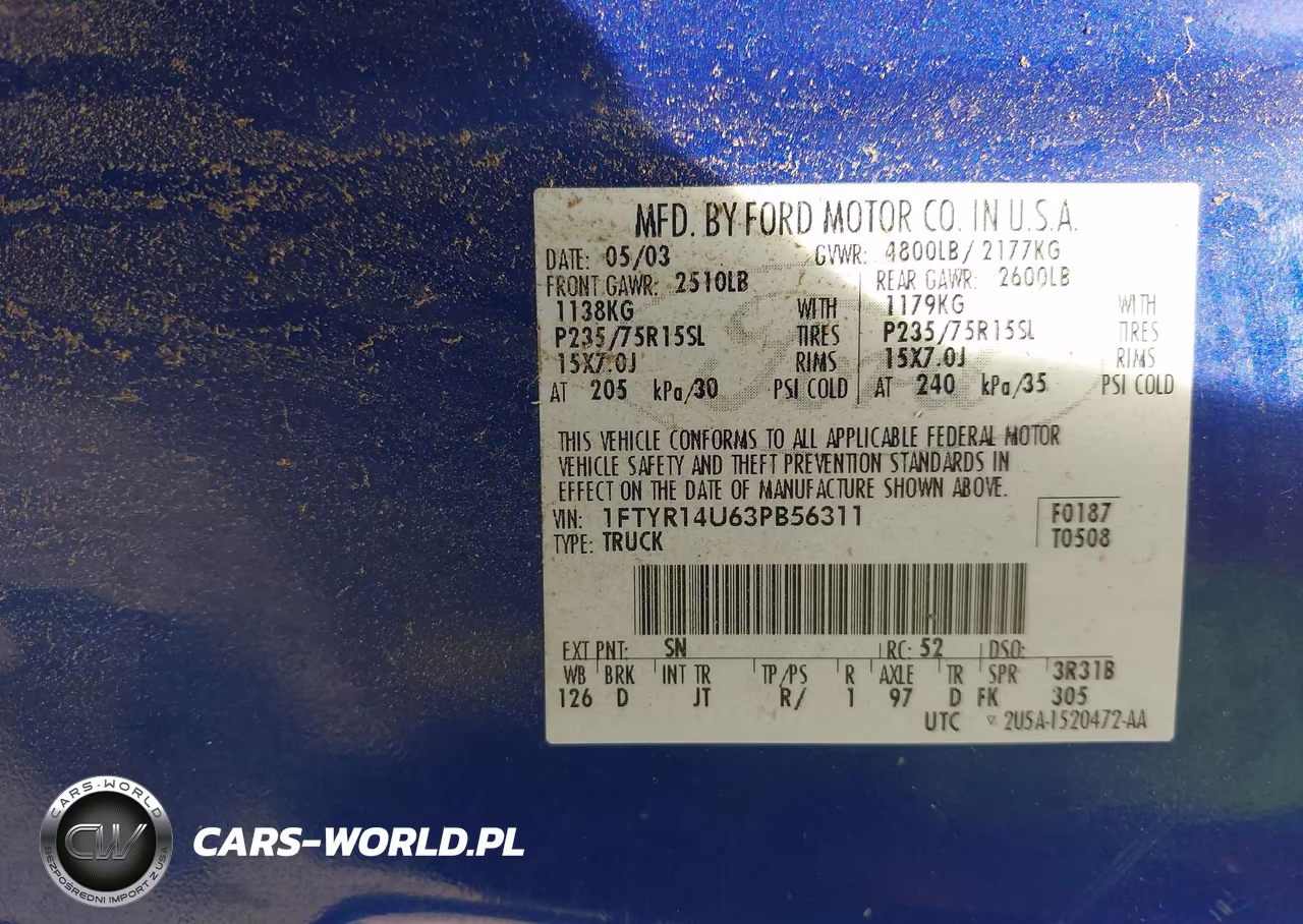2003 Ford Ranger Edge-Tremor-Xl-Xlt VIN:1FTYR14U63PB56311 - 9