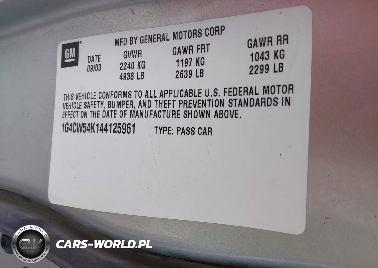 2004 Buick Park Avenue VIN:1G4CW54K144125961 - 9