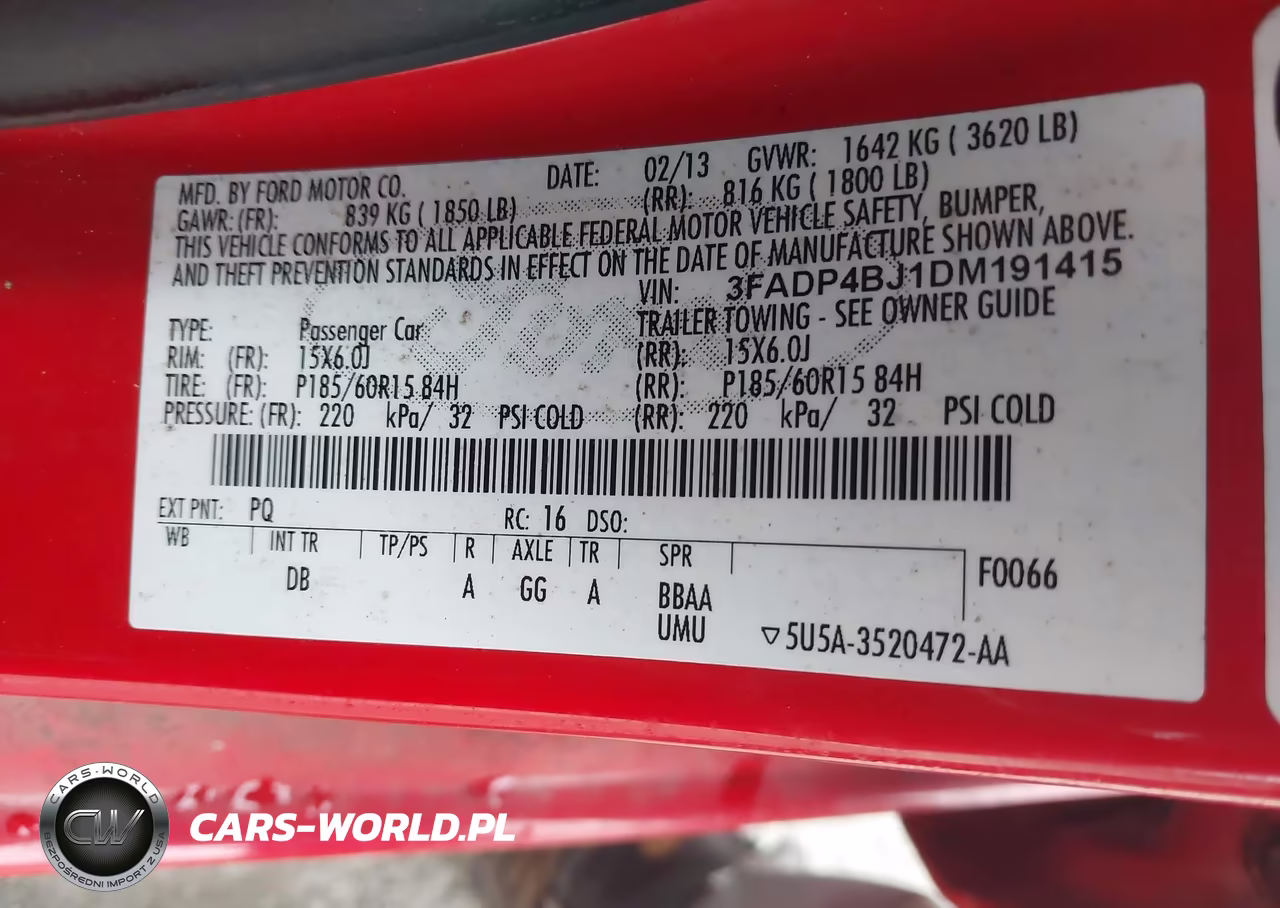 2013 Ford Fiesta Se VIN:3FADP4BJ1DM191415 - 9