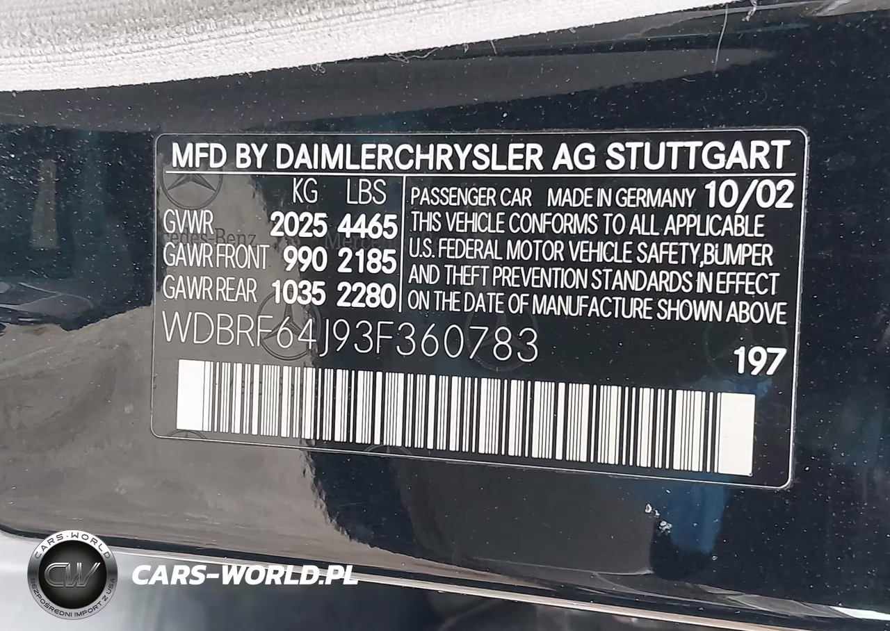 2003 Mercedes-Benz C 320 Sport VIN:WDBRF64J93F360783 - 9
