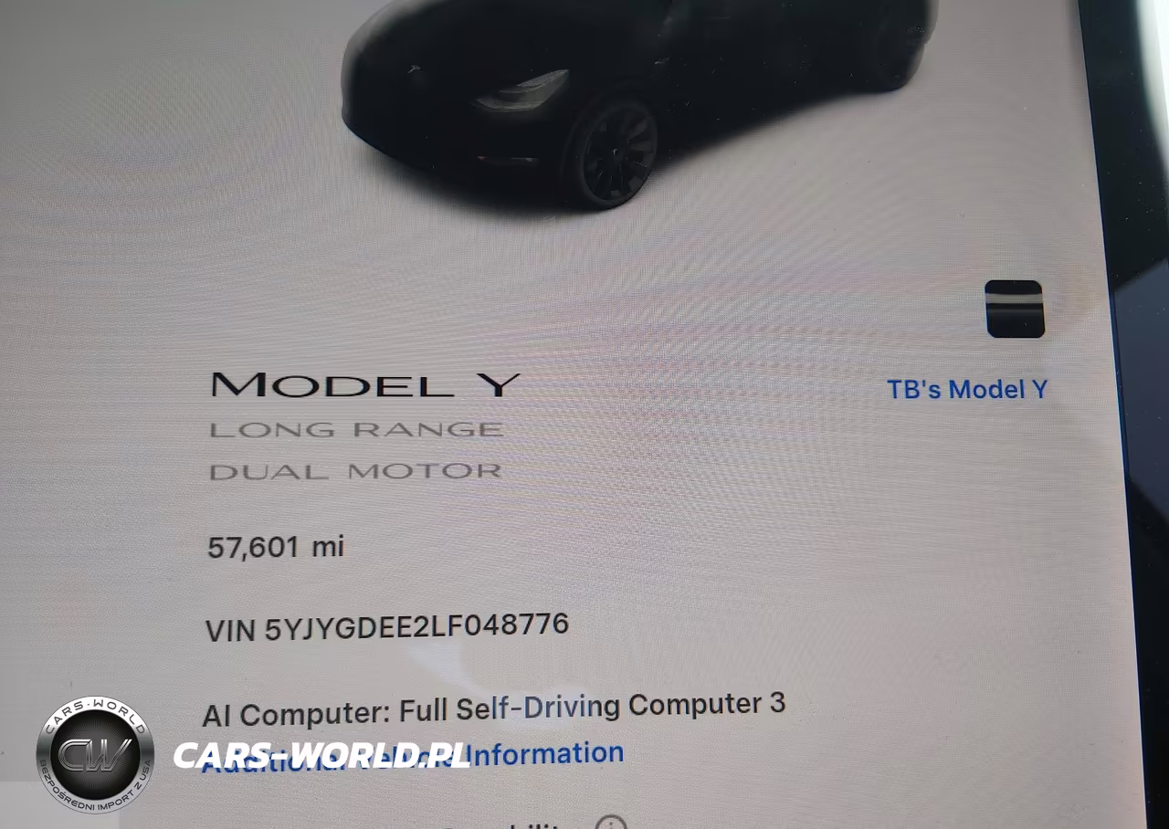 2020 Tesla Model Y Long Range Dual Motor All-Wheel Drive VIN:5YJYGDEE2LF048776 - 7