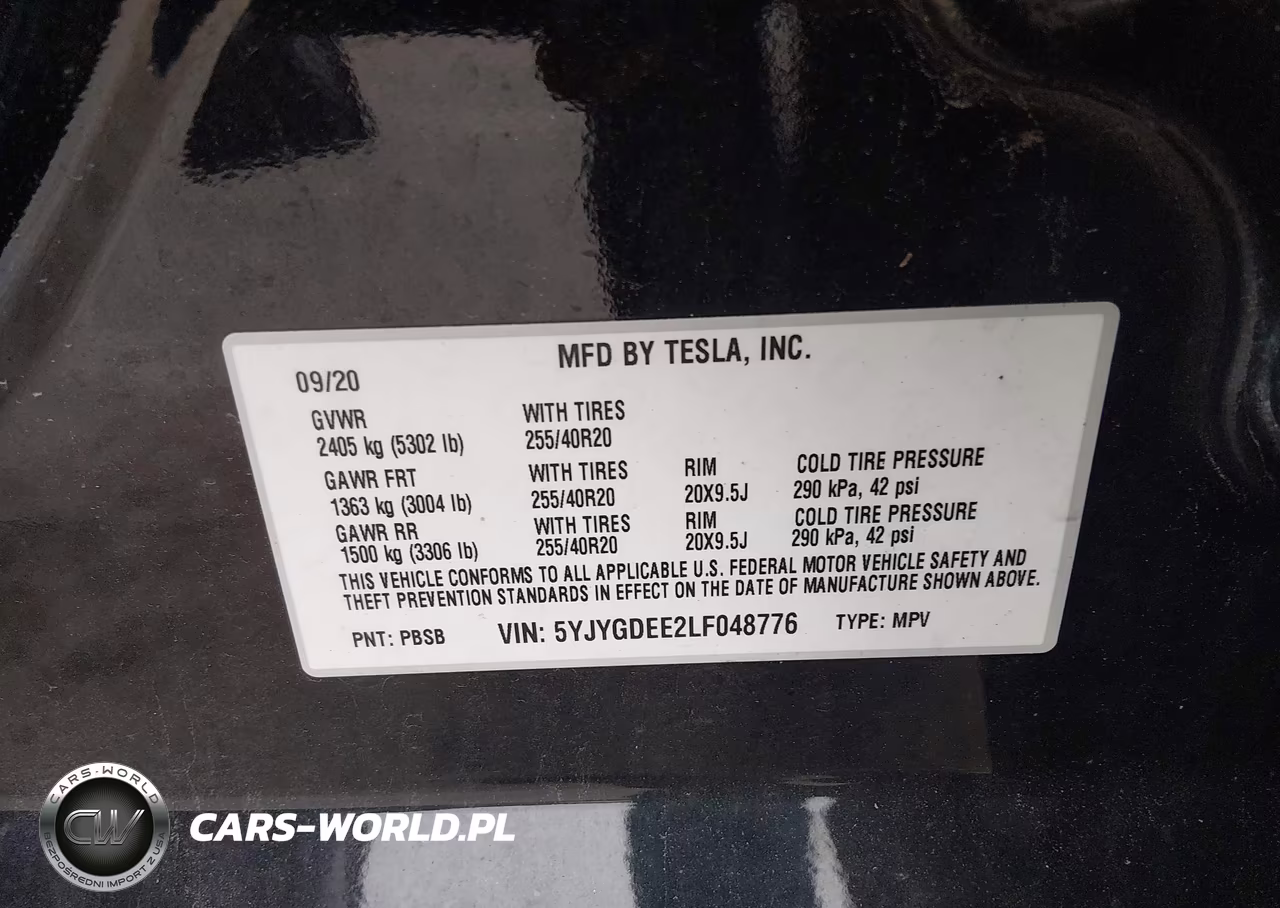2020 Tesla Model Y Long Range Dual Motor All-Wheel Drive VIN:5YJYGDEE2LF048776 - 9
