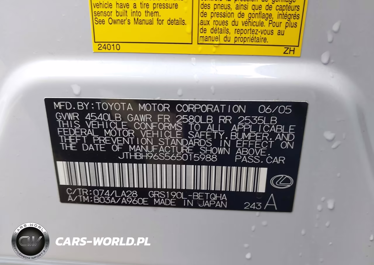 2006 Lexus Gs 300 VIN:JTHBH96S565015988 - 9