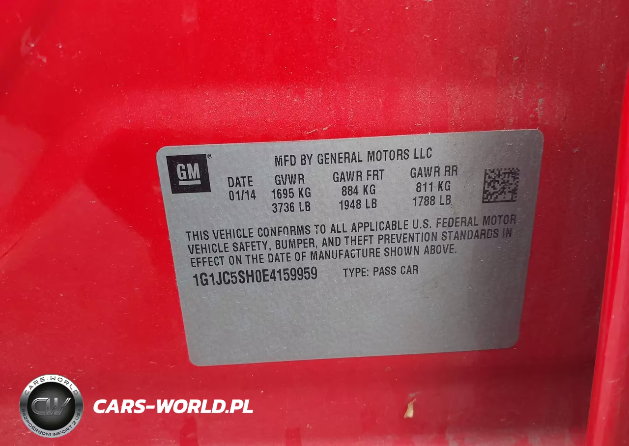 2014 Chevrolet Sonic Lt Auto VIN:1G1JC5SH0E4159959 - 9