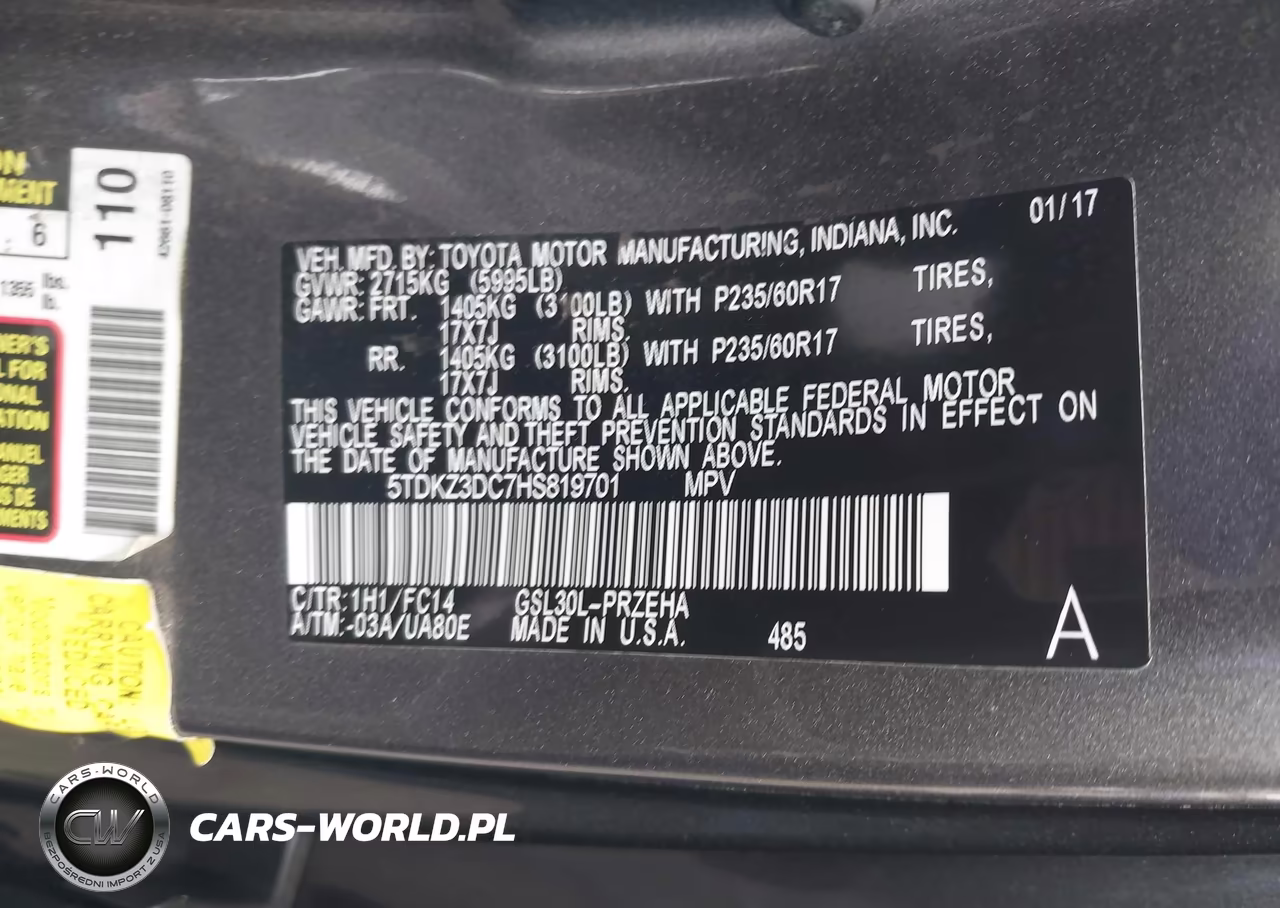 2017 Toyota Sienna Le 8 Passenger VIN:5TDKZ3DC7HS819701 - 9