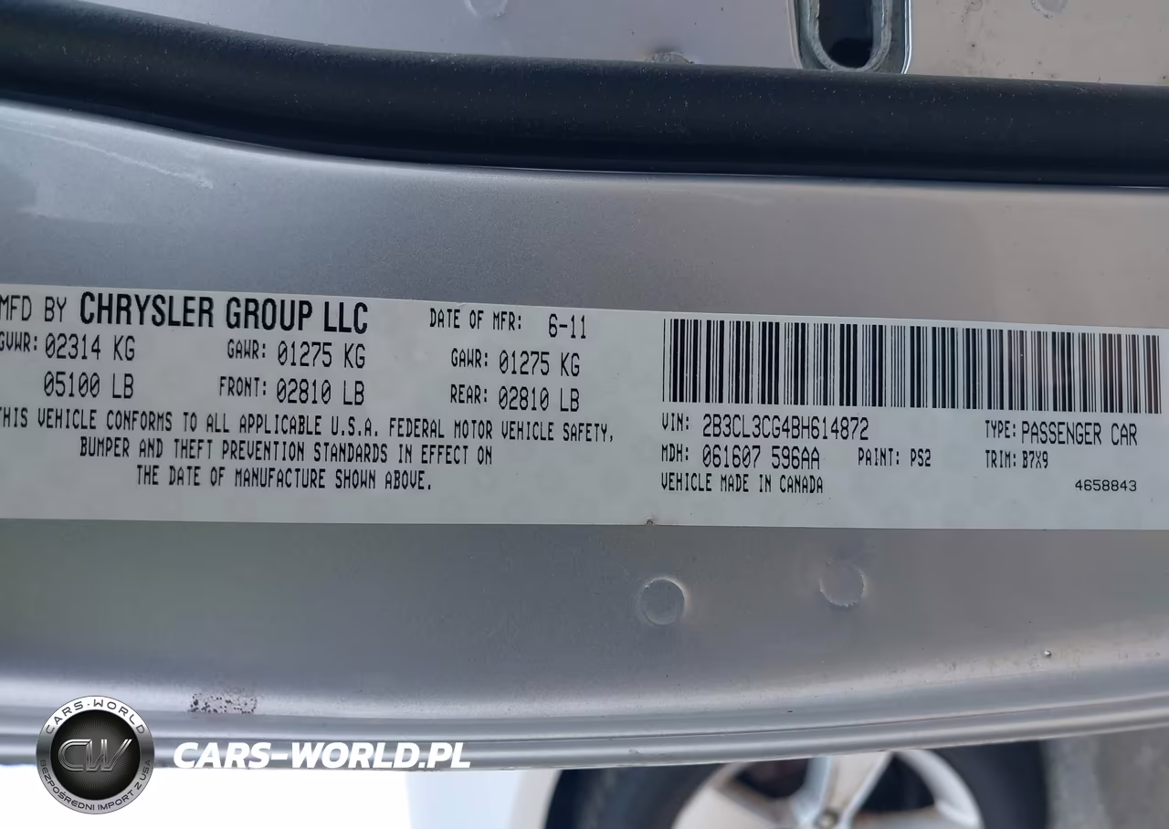 2011 Dodge Charger VIN:2B3CL3CG4BH614872 - 9