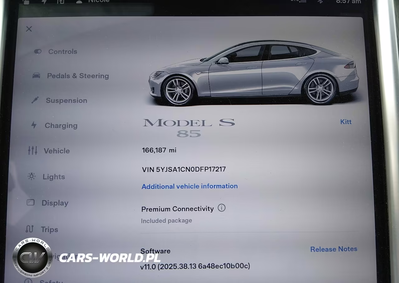 2013 Tesla Model S VIN:5YJSA1CN0DFP17217 - 7