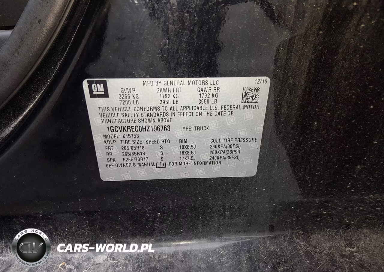 2017 Chevrolet Silverado 1500 2Lt VIN:1GCVKREC0HZ196763 - 9