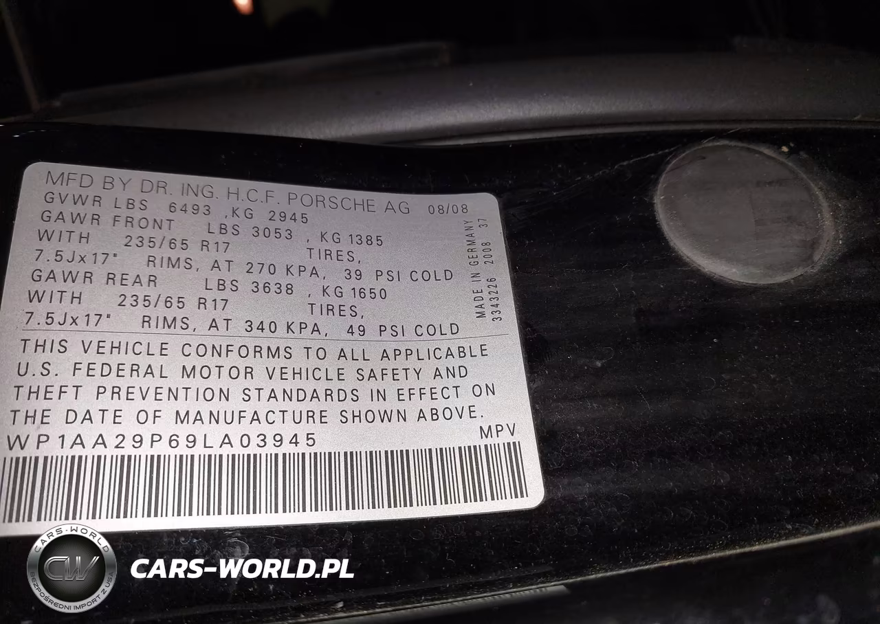 2009 Porsche Cayenne VIN:WP1AA29P69LA03945 - 9