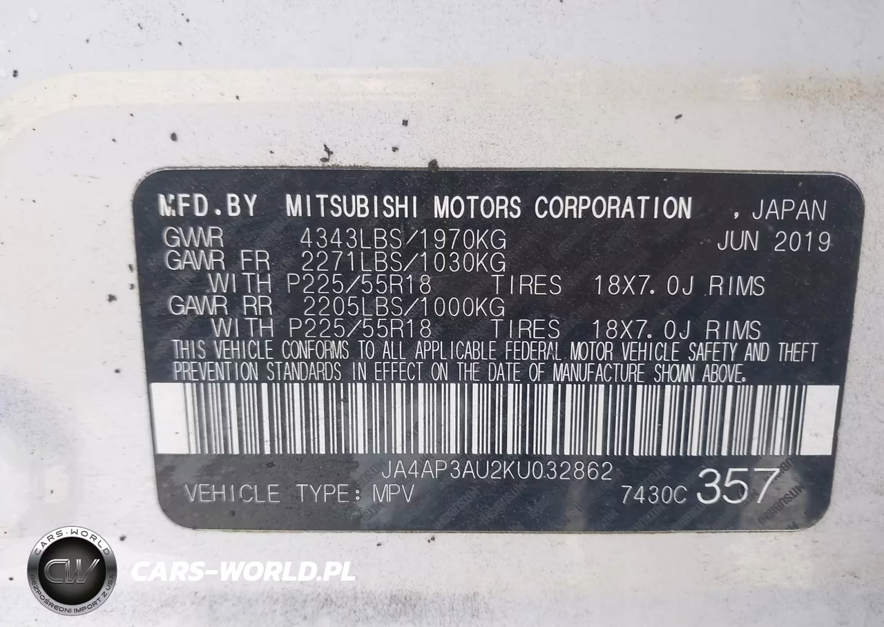 2019 Mitsubishi Outlander Sport 2.0 Es VIN:JA4AP3AU2KU032862 - 9