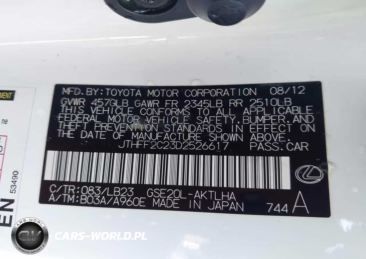 2013 Lexus Is 250C VIN:JTHFF2C23D2526617 - 9