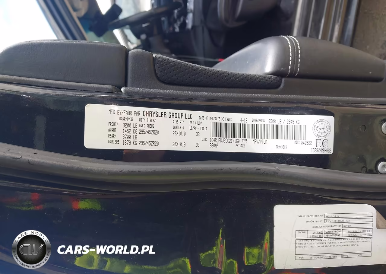 2012 Jeep Grand Cherokee Srt8 VIN:1C4RJFDJ2CC217160 - 9