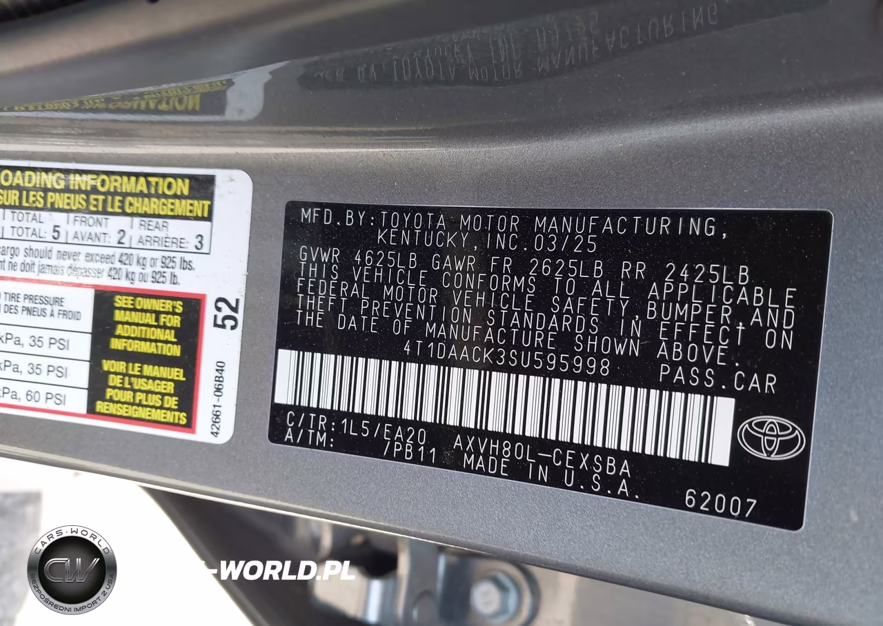 2025 Toyota Camry Se VIN:4T1DAACK3SU595998 - 9