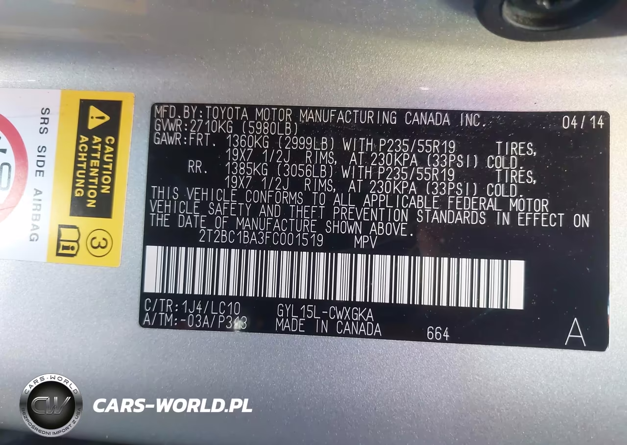 2015 Lexus Rx 450H VIN:2T2BC1BA3FC001519 - 9