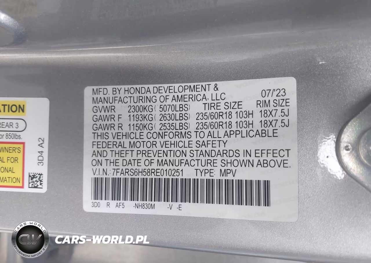 2024 Honda Cr-V Hybrid Sport VIN:7FARS6H58RE010251 - 9