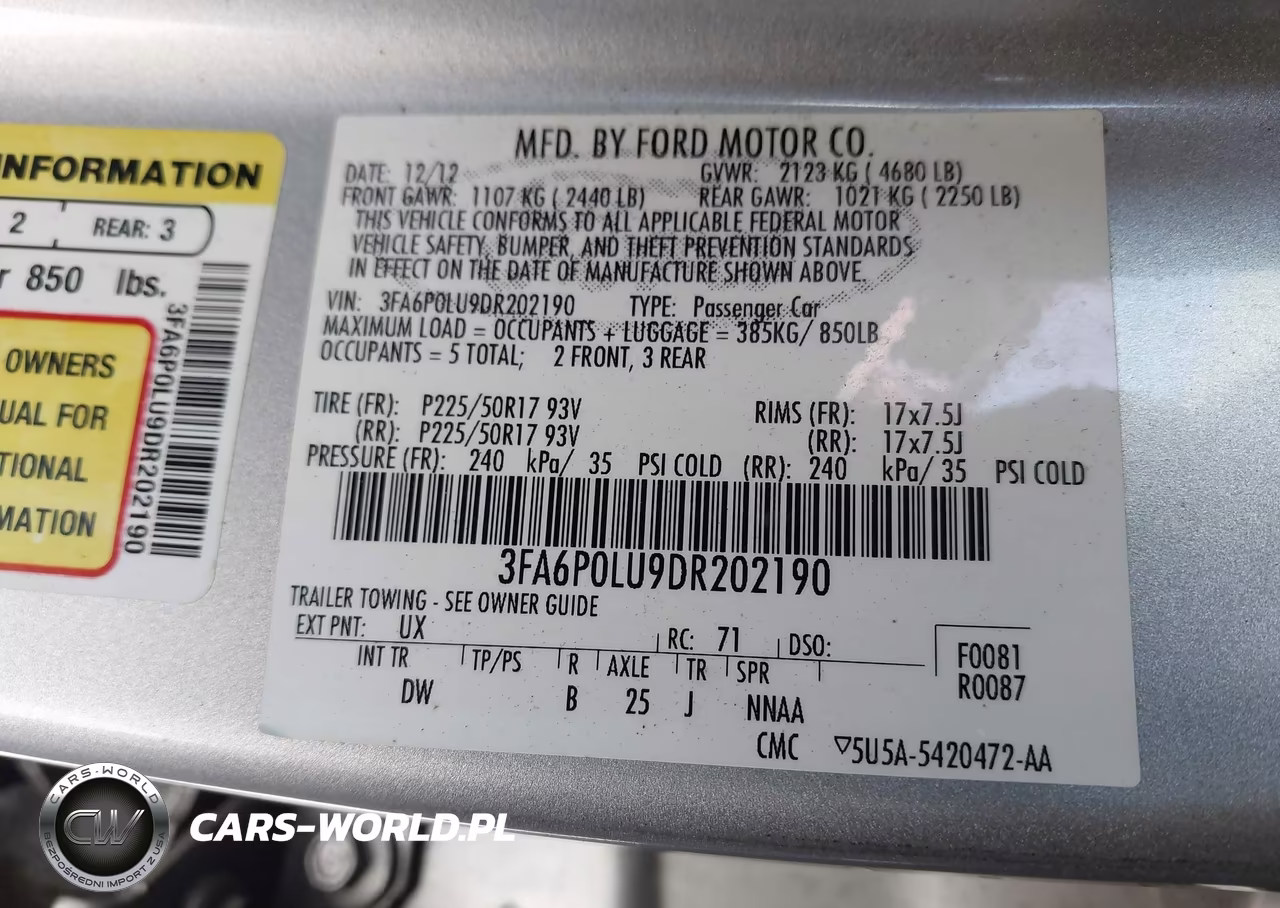 2013 Ford Fusion Hybrid Se VIN:3FA6P0LU9DR202190 - 9