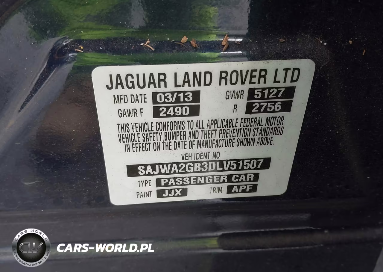 2013 Jaguar Xj Xjl Portfolio VIN:SAJWA2GB3DLV51507 - 9