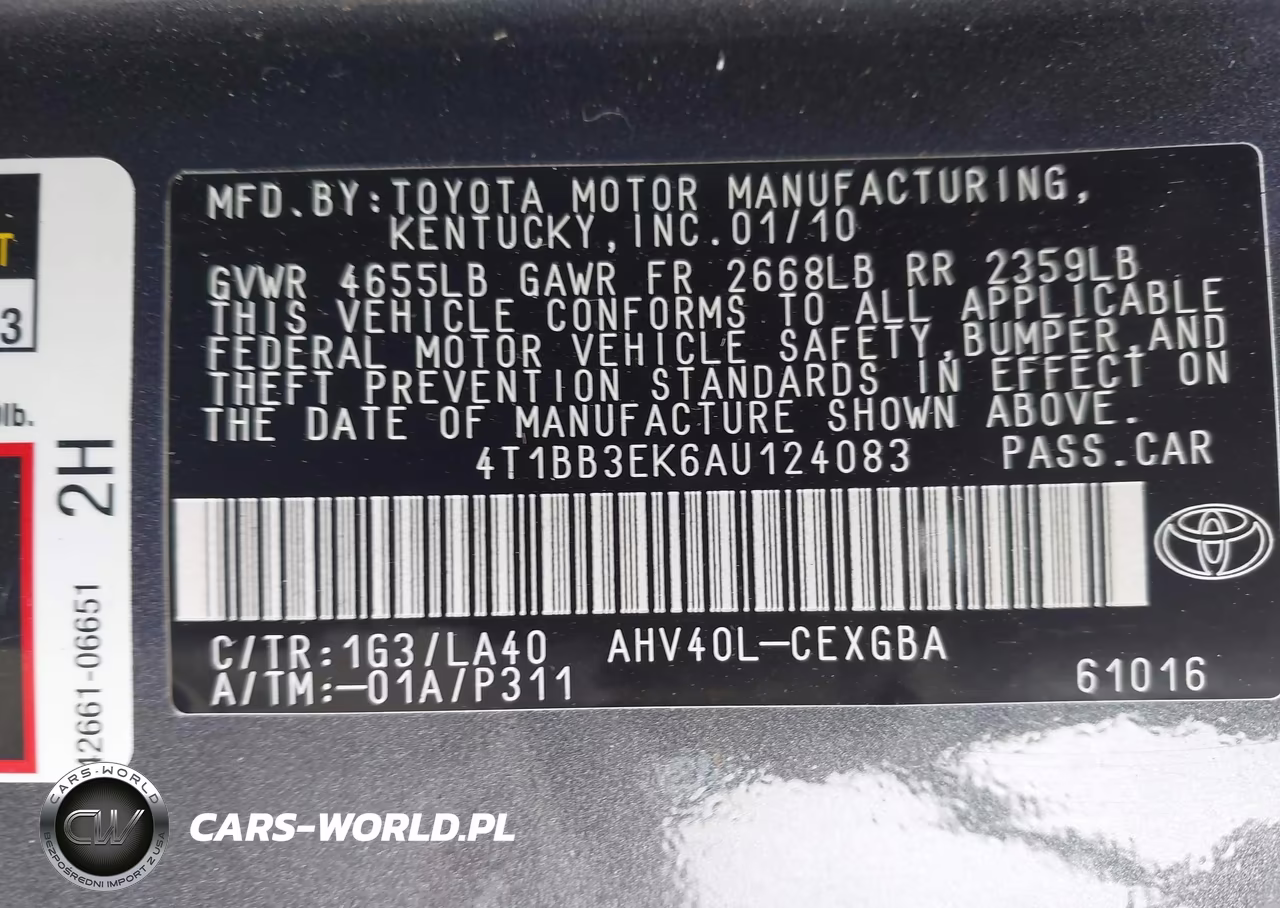 2010 Toyota Camry Hybrid VIN:4T1BB3EK6AU124083 - 9