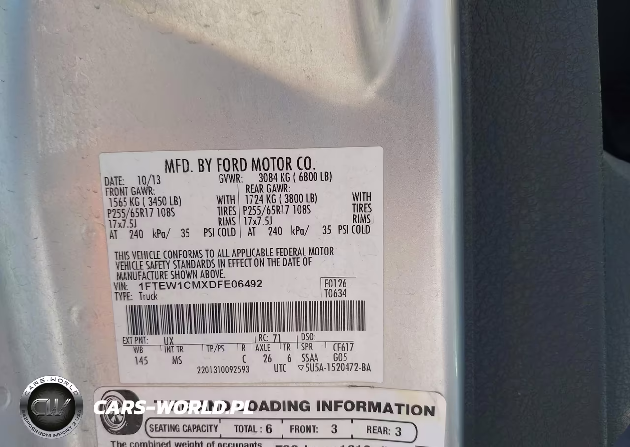 2013 Ford F-150 Xlt VIN:1FTEW1CMXDFE06492 - 9