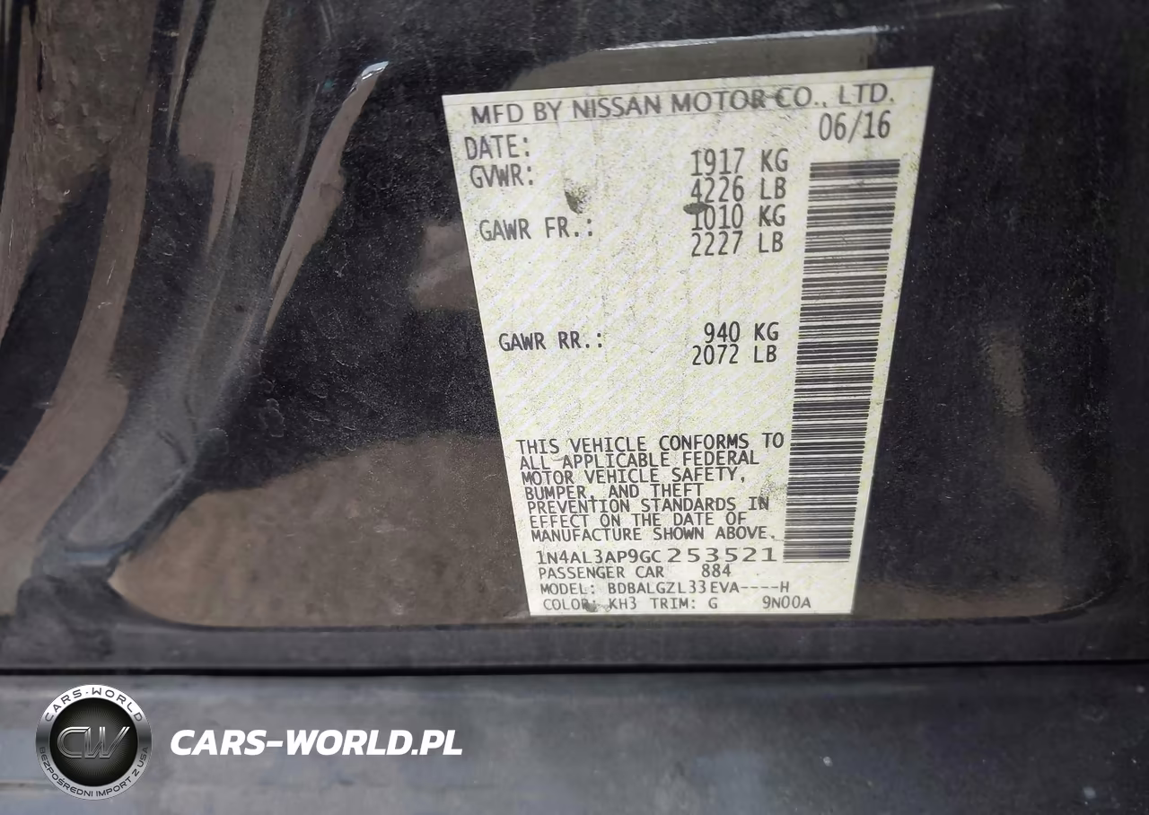 2016 Nissan Altima 2.5 S VIN:1N4AL3AP9GC253521 - 9